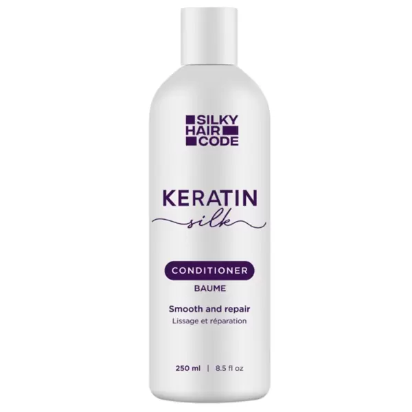 KERATIN SILK intesyvaus poveikio pažeistą plaukų struktūrą atstatantis balzamas KERATIN SILK intesyvaus poveikio pažeistą plaukų struktūrą atstatantis balzamas